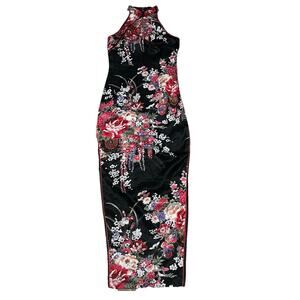 Chinese Sexy Women's High Slit Qipao Evening Dress Long Cheongsam